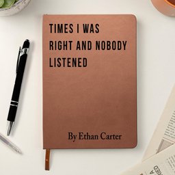Funny Sarcastic Notebook - Coworker Gag Gifts, White Elephant, Exchange Gifts - Personalized Leather Journal – view 3