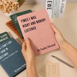 Funny Sarcastic Notebook - Coworker Gag Gifts, White Elephant, Exchange Gifts - Personalized Leather Journal – view 2