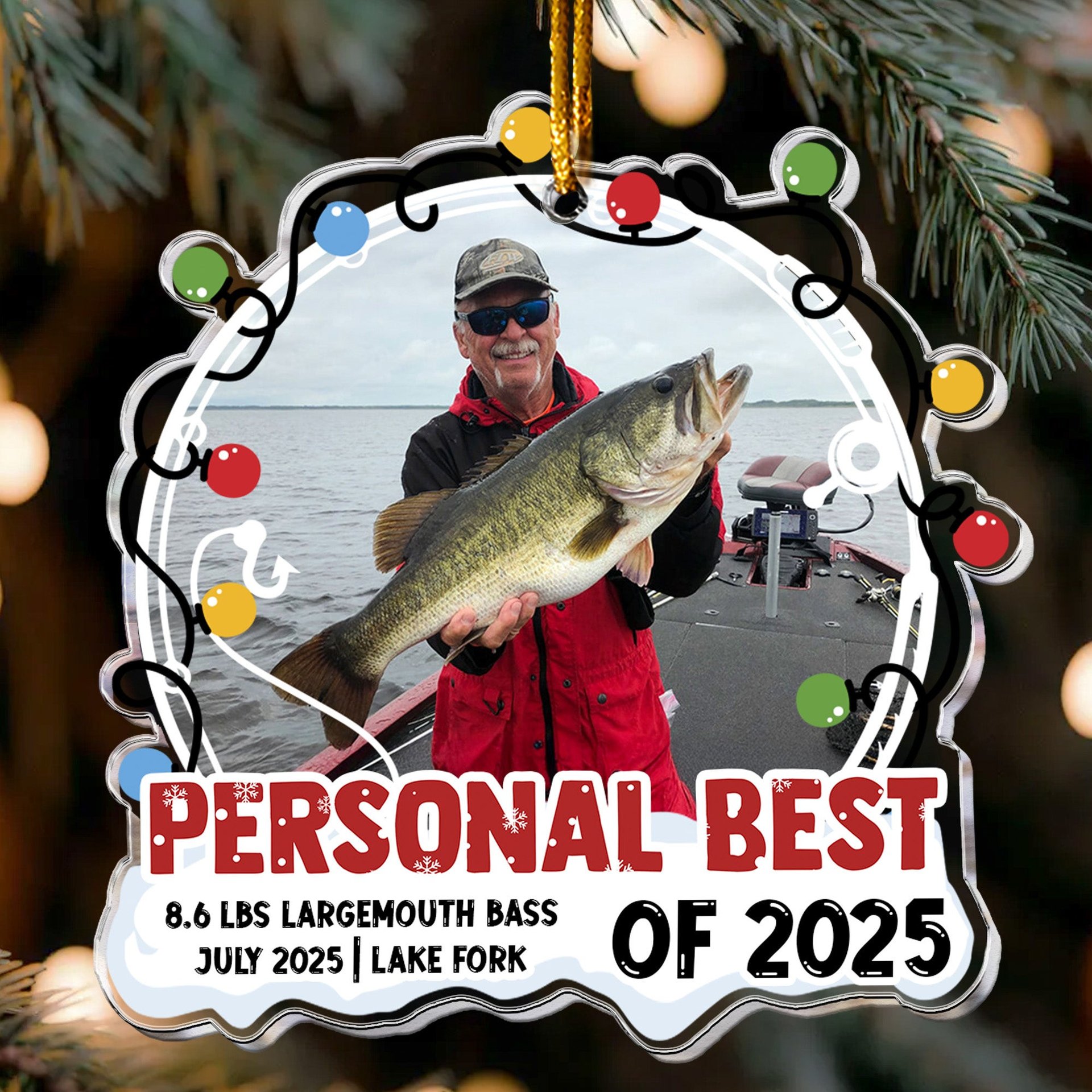 Fishing Milestone Moment - Personalized Acrylic Photo Ornament