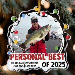 Fishing Milestone Moment - Personalized Acrylic Photo Ornament