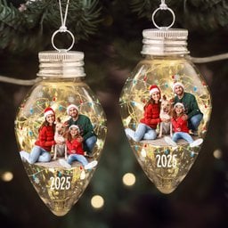 Custom Photo For Family, Kids, Pet Lovers - Christmas Bulk Gifts - Personalized Photo LED Christmas Light – view 2
