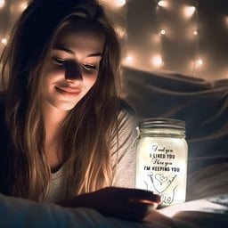 I Met You Liked You Love You Custom Name & Calendar - Personalized Mason Jar Light – view 3