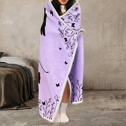 Mama Bear We Love You Floral Version - Personalized Wearable Blanket – view 3