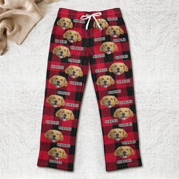 Pet Christmas - Personalized Photo Fleece Pajama Pants – view 4