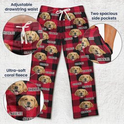 Pet Christmas - Personalized Photo Fleece Pajama Pants – view 8