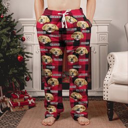 Pet Christmas - Personalized Photo Fleece Pajama Pants