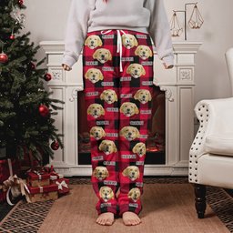 Pet Christmas - Personalized Photo Fleece Pajama Pants – view 5
