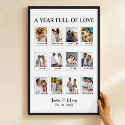 A Year Full Of Love Couple Anniversary Gift - Personalized Photo Poster – view 6