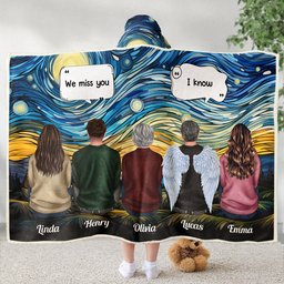 We Miss You I'm Always With You Memorial Blanket - Personalized Wearable Blanket – view 4