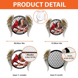 I'm Always With You Memorial Gift - Personalized Photo Window Hanging Suncatcher Ornament – view 5