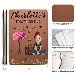 Travel Journal Advenure - Personalized Leather Journal – view 5