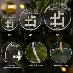 Best Team Ever Christmas Ornament Gift For Coworkers - Personalized Acrylic Ornament – view 5