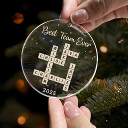 Best Team Ever Christmas Ornament Gift For Coworkers - Personalized Acrylic Ornament – view 2