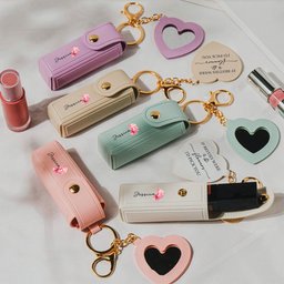 If Besties Were Flowers I'd Pick You Light Ver - Personalized Leather Lipstick Case With Mirror Keychain – view 2