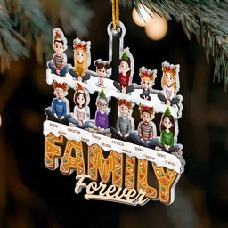 Sisters Siblings Forever (Up To 12), 2025 Christmas Ornament, Family Ornament - Personalized Acrylic Ornament – view 3