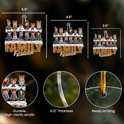 Sisters Siblings Forever (Up To 12), 2025 Christmas Ornament, Family Ornament - Personalized Acrylic Ornament – view 4