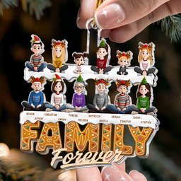 Sisters Siblings Forever (Up To 12), 2025 Christmas Ornament, Family Ornament - Personalized Acrylic Ornament – view 2