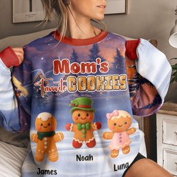 Grandma's Favorite Cookie - Personalized AOP Sweatshirt – view 4