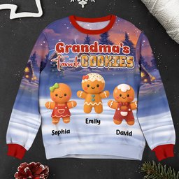 Grandma's Favorite Cookie - Personalized AOP Sweatshirt – view 3