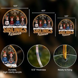 Siblings Forever - Personalized Acrylic Ornament – view 4