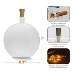 Long Distance Couple Friends Siblings Daughter - Custom Multi States - Personalized Round Flat Bottle Light – view 7