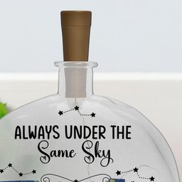 Long Distance Couple Friends Siblings Daughter - Custom Multi States - Personalized Round Flat Bottle Light – view 4