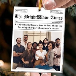 Best Bulk Christmas Gifts For Coworkers, Boss, Team - Best Deal - Personalized Acrylic Photo Ornament – view 2