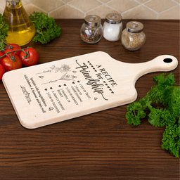 A Recipe For Friendship Custom Birth Flower - Personalized Paddle Cutting Board – view 4