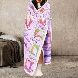 Sewing Lover, Custom Name - Personalized Wearable Blanket Hoodie – view 3