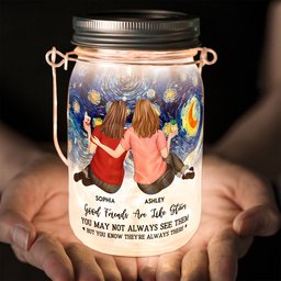 Good Friends Are Like Stars - Personalized Solar Mason Jar Light – view 3