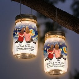 Good Friends Are Like Stars - Personalized Solar Mason Jar Light – view 4
