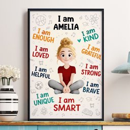 I Am Affirmation For Kid - Personalized Poster