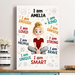 I Am Affirmation For Kid - Personalized Poster – view 2
