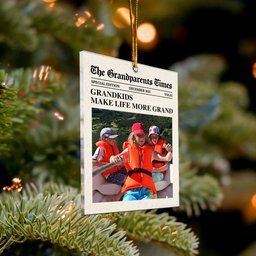 The Grandparents Times Grandkids - Personalized Acrylic Photo Ornament – view 2