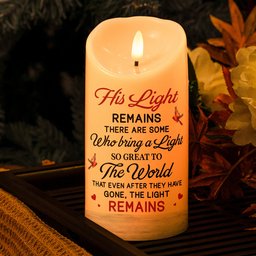 Memorial There Are Some Who Bring A Light So Great To The World - Personalized Photo LED Candle – view 2
