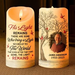 Memorial There Are Some Who Bring A Light So Great To The World - Personalized Photo LED Candle