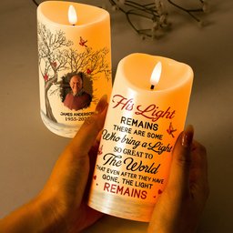 Memorial There Are Some Who Bring A Light So Great To The World - Personalized Photo LED Candle – view 4