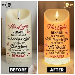 Memorial There Are Some Who Bring A Light So Great To The World - Personalized Photo LED Candle – view 5