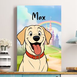 Cute Cartoon Dog - Personalized Photo Poster – view 2