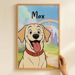 Cute Cartoon Dog - Personalized Photo Poster – view 7