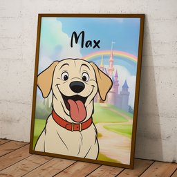 Cute Cartoon Dog - Personalized Photo Poster – view 6