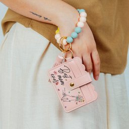 Best Mom Ever - Personalized Keychain Wristlet Leather Wallet – view 3
