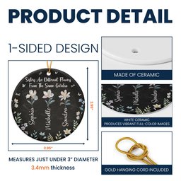 Sisters Are Different Flowers From Same Garden - Personalized Ceramic Ornament – view 5