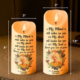 My Mind Still Talks To You - Personalized Photo LED Candle – view 6