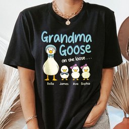 Grandma Goose On The Loose - Personalized Shirt – view 2