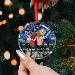 Friends Like Star - Personalized Glass Ornament – view 3
