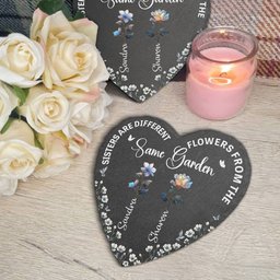 Sisters Are Different Flowers From The Same Garden - Personalized Garden Stone – view 3