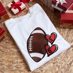 Sport Lover, Baseball, Basketball, Football Mom - Personalized Side Bow Embroidered Sweatshirt – view 3