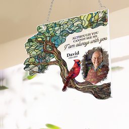 I Am Always With You - Personalized Photo Window Corner Suncatcher – view 6