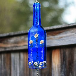 Grandma's Garden Birth Flowers - Personalized Wine Bottle Wind Chime – view 5